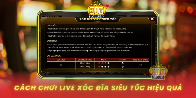 Cach Choi Live Xoc Dia Sieu Toc Hieu Qua