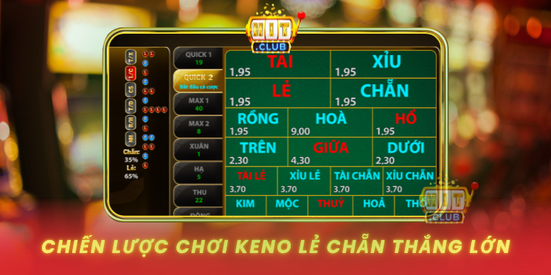 Keno Lẻ Chẵn HitClub - Bí Quyết Dành Chiến Thắng 2 Chien Luoc Choi Keno Le Chan Thang Lon