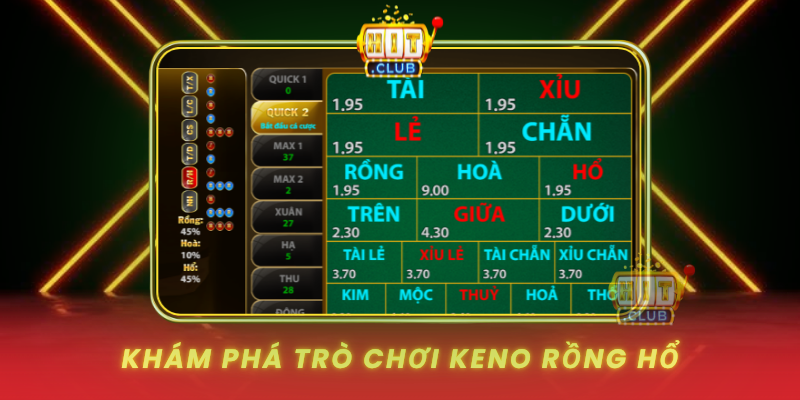 Keno Rồng Hổ HitClub - Phương Pháp Chơi Đỉnh Cao 1 Kham Pha Tro Choi Keno Rong Ho