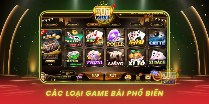 Cac Loai Game Bai Pho Bien